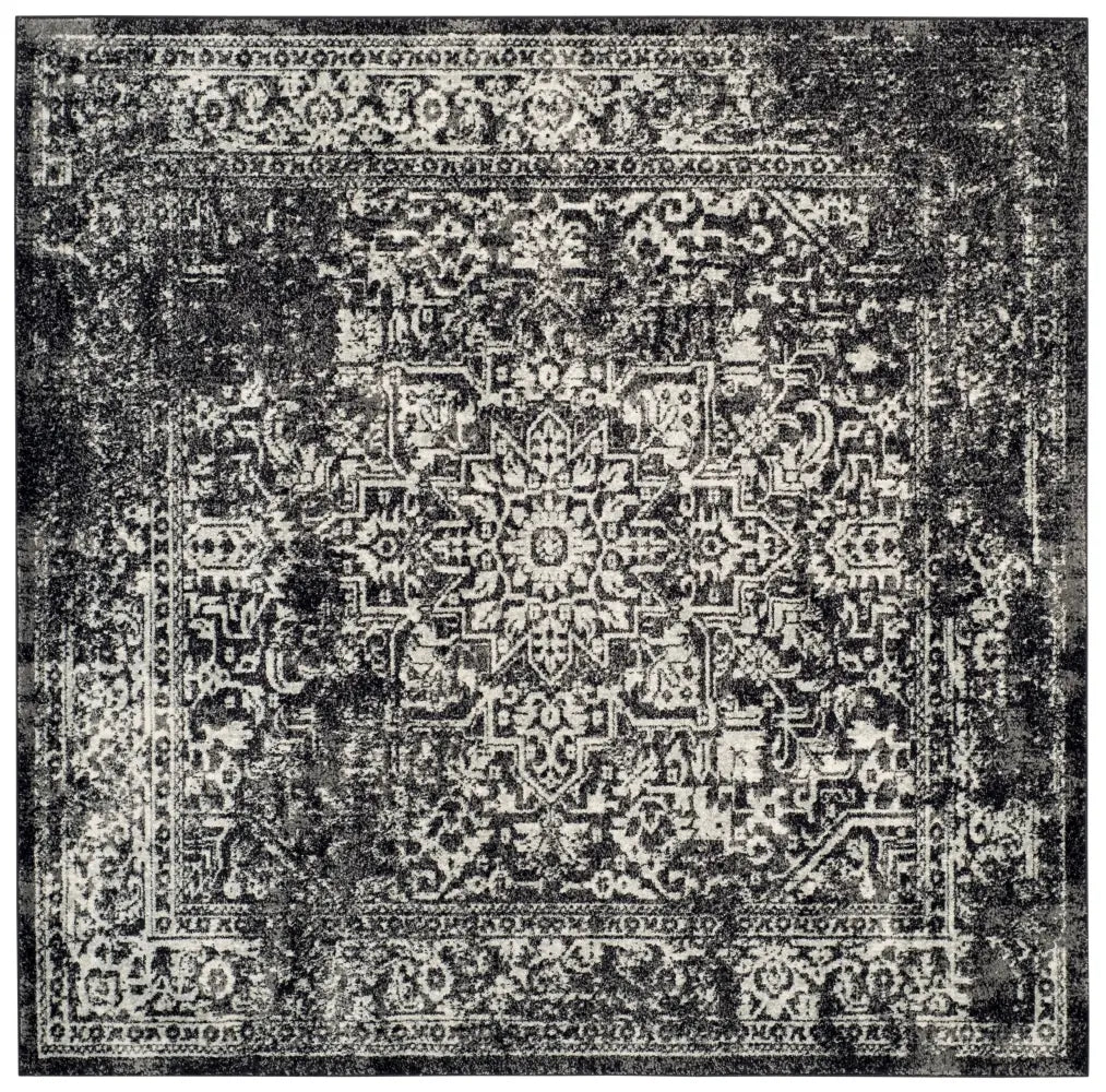 Safavieh Evoke 6'-7" x 6'-7" Rug in Black / Grey