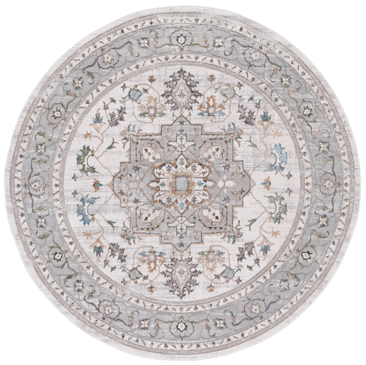 Safavieh Bel Air 5'-3" x 5'-3" Rug in Grey / Light Grey
