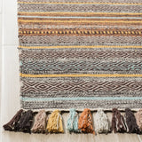 Safavieh Montauk 5'-0" x 8'-0" Rug in Turquoise / Brown