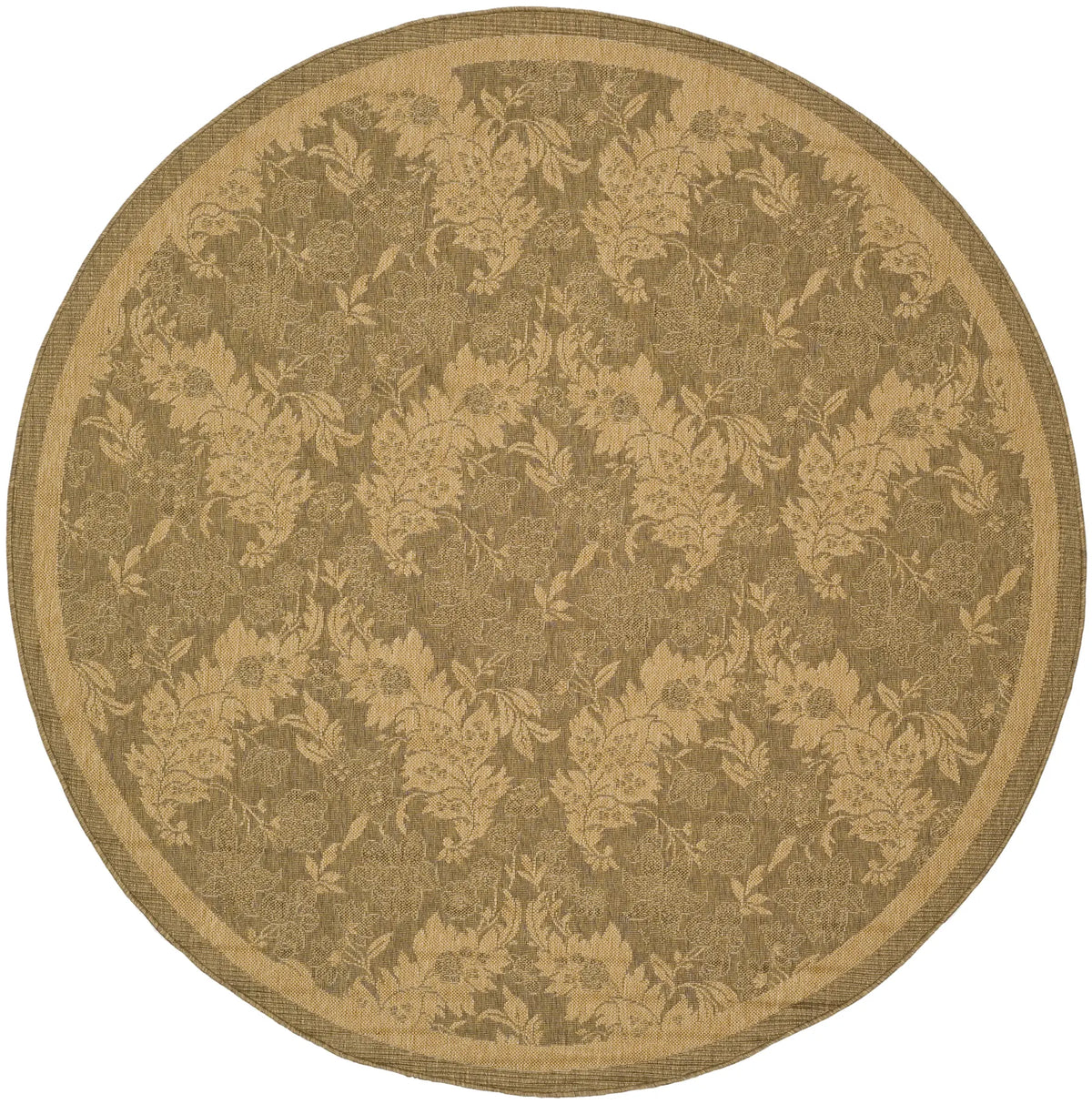 Safavieh Courtyard 6'-7" x 6'-7" Rug in Gold / Natural