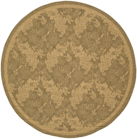 Safavieh Courtyard 6'-7" x 6'-7" Rug in Gold / Natural