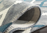Safavieh Dip Dye 4'-0" x 6'-0" Rug in Grey / Ivory Blue