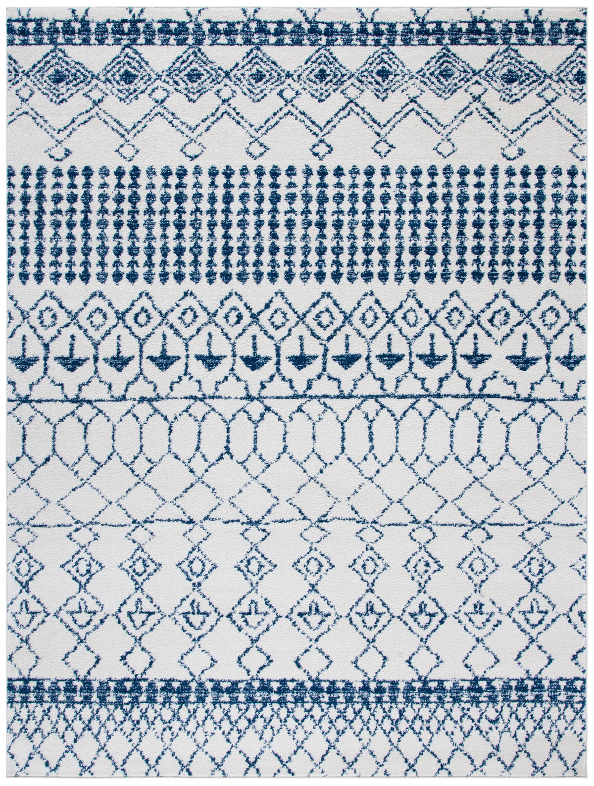 Safavieh Tulum 10'-0" x 13'-0" Rug in Ivory / Navy
