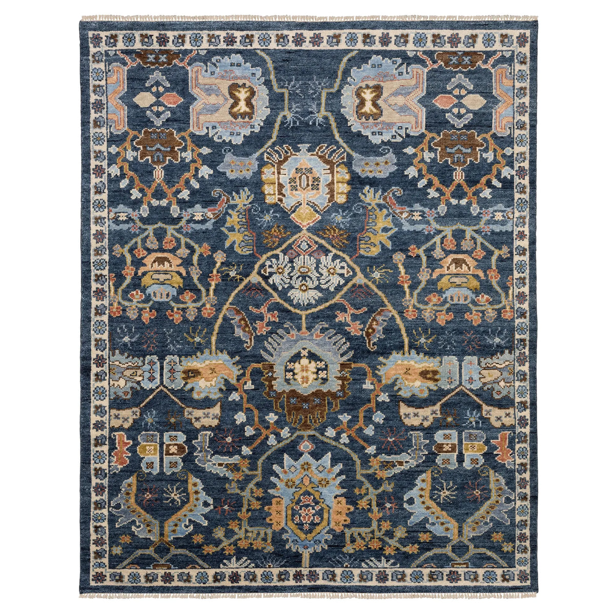 Oriental Weavers Sphinx MAJORCA MAJ02 Blue Floral Rugs - main flat
