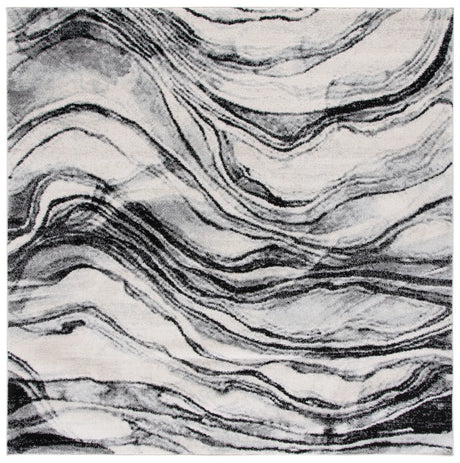 Safavieh Tulum 6'-7" x 6'-7" Rug in Ivory / Black