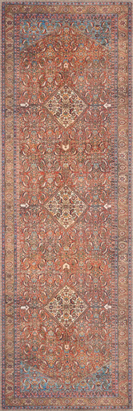 Loloi Loren Lq-06 Red / Multi Rugs - runner flat