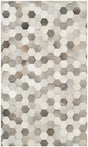 Safavieh Studio Leather 3'-0" x 5'-0" Rug in Ivory / Grey