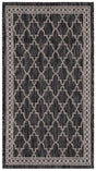 Safavieh Courtyard 2'-0" x 3'-7" Rug in Black / Beige