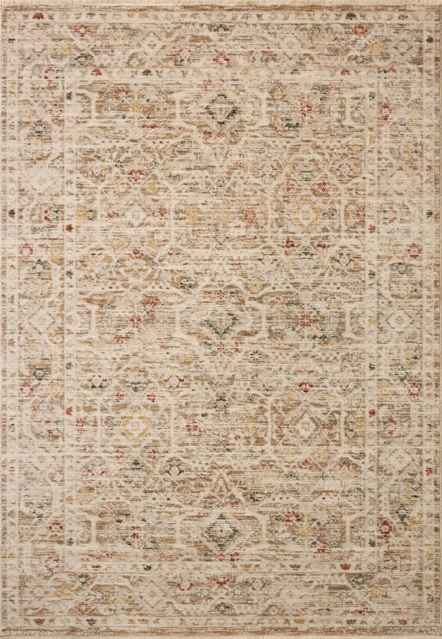 Loloi Clarisse CLS-08 Traditional Power Loomed Natural, Multi Rug - main flat