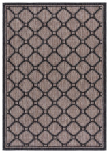 Safavieh Courtyard 4'-0" x 5'-7" Rug in Natural / Black