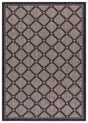 Safavieh Courtyard 4'-0" x 5'-7" Rug in Natural / Black