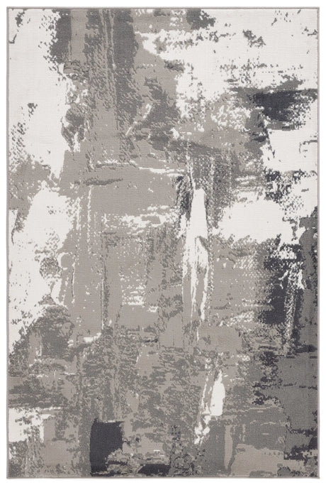 Safavieh Pyramid 4'-5" x 6'-5" Rug in Ivory Grey / Charcoal
