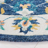 Safavieh Micro-Loop 5'-0" x 5'-0" Rug in Blue / Ivory