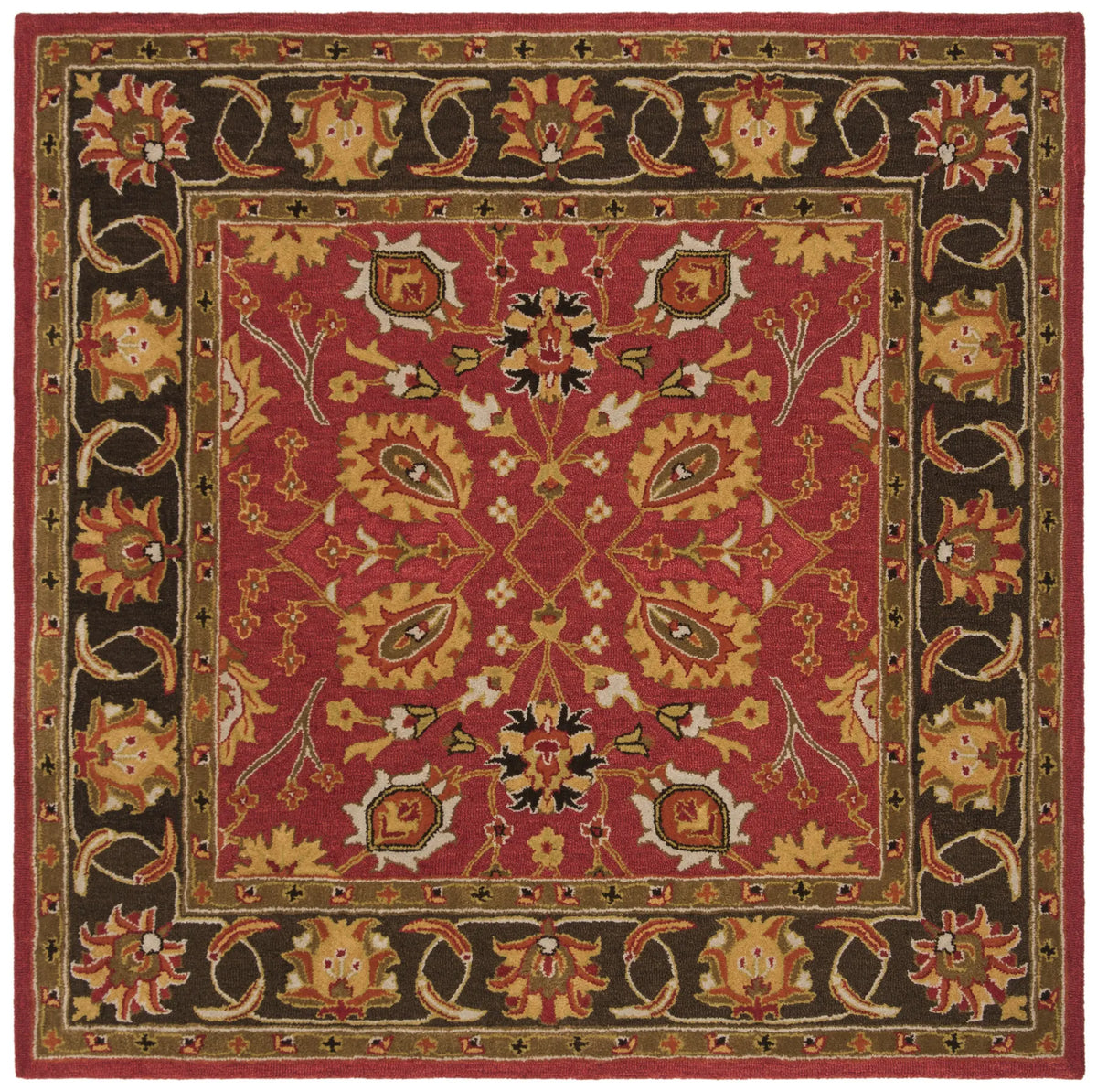 Safavieh Heritage 6'-0" x 6'-0" Rug in Red / Gold