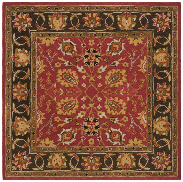 Safavieh Heritage 6'-0" x 6'-0" Rug in Red / Gold