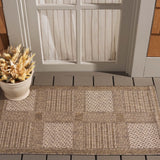 Safavieh Courtyard 2'-0" x 3'-7" Rug in Brown / Natural