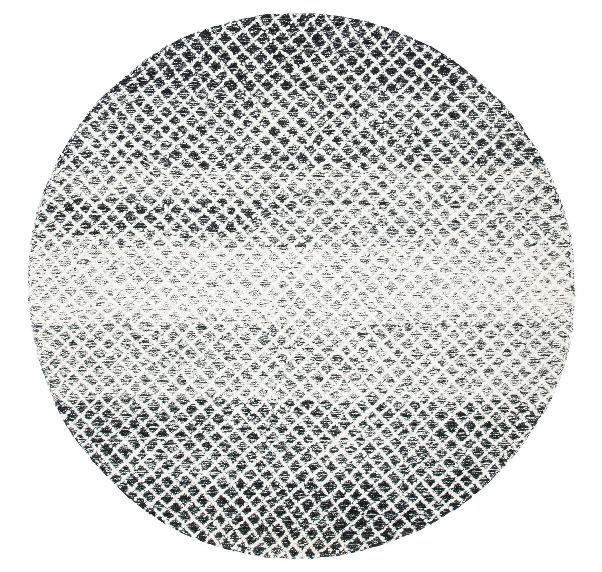 Safavieh Micro-Loop 5'-0" x 5'-0" Rug in Black / Ivory