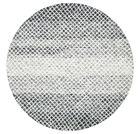 Safavieh Micro-Loop 5'-0" x 5'-0" Rug in Black / Ivory