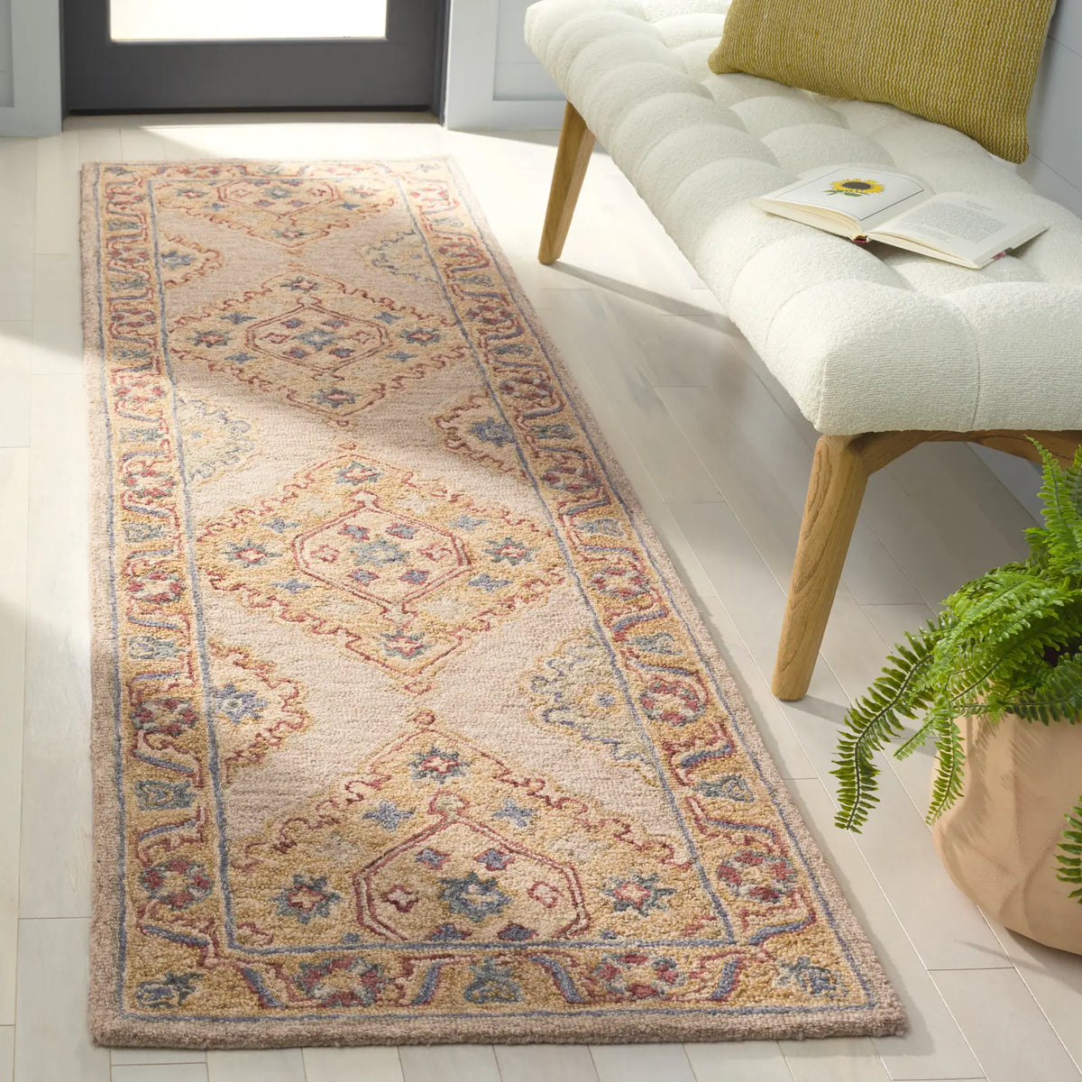 Safavieh Metro 2'-3" x 8'-0" Rug in Beige / Rust