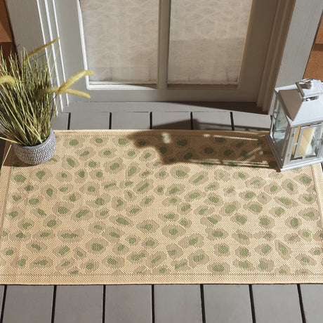 Safavieh Courtyard 2'-0" x 3'-7" Rug in Beige / Green
