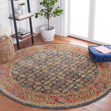 Safavieh Mahal 6'-7" x 6'-7" Rug in Light Blue / Red