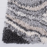 Safavieh Fontana Shag  800 4'-0" x 6'-0" Rug in Grey / Ivory