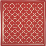 Safavieh Courtyard 6'-7" x 6'-7" Rug in Red / Bone