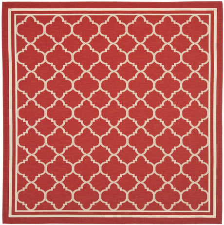 Safavieh Courtyard 6'-7" x 6'-7" Rug in Red / Bone