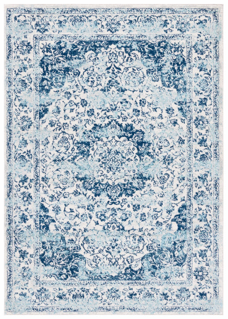 Safavieh Tulum 4'-0" x 6'-0" Rug in Ivory / Blue