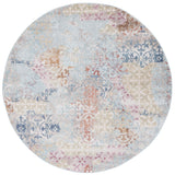 Safavieh Phoenix 500 6'-7" x 6'-7" Rug in Blue / Rust