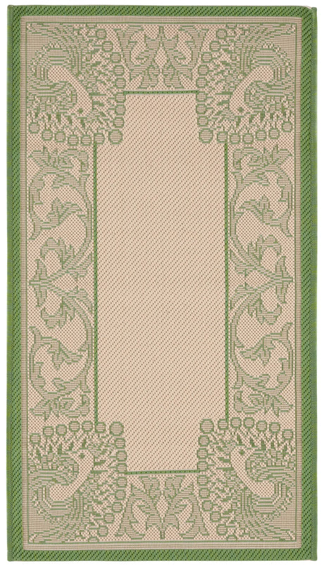 Safavieh Courtyard 2'-0" x 3'-7" Rug in Natural / Olive