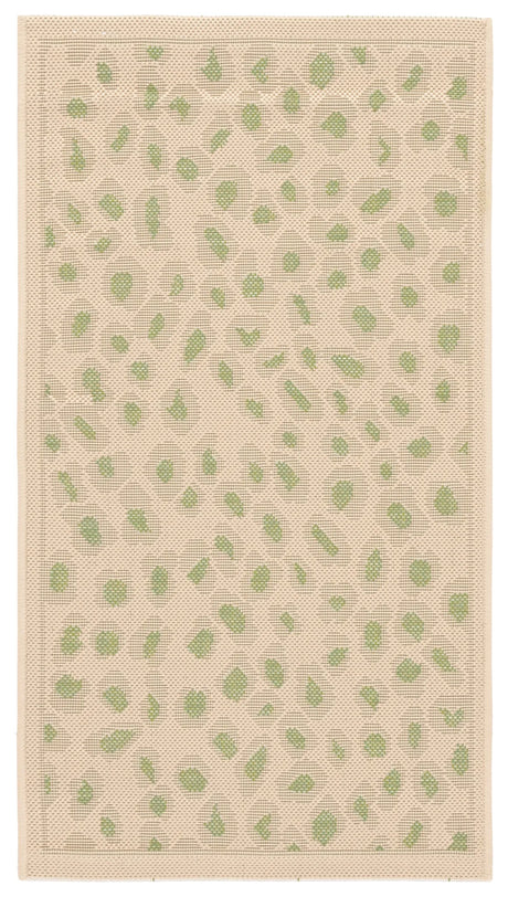 Safavieh Courtyard 2'-0" x 3'-7" Rug in Beige / Green