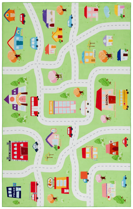 Safavieh Santa Monica Kids 4'-0" x 6'-0" Rug in Light Green