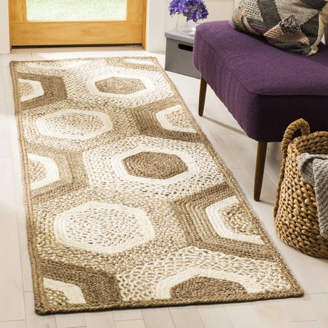 Safavieh Natural Fiber 2'-6" x 8'-0" Rug in Grey / Ivory