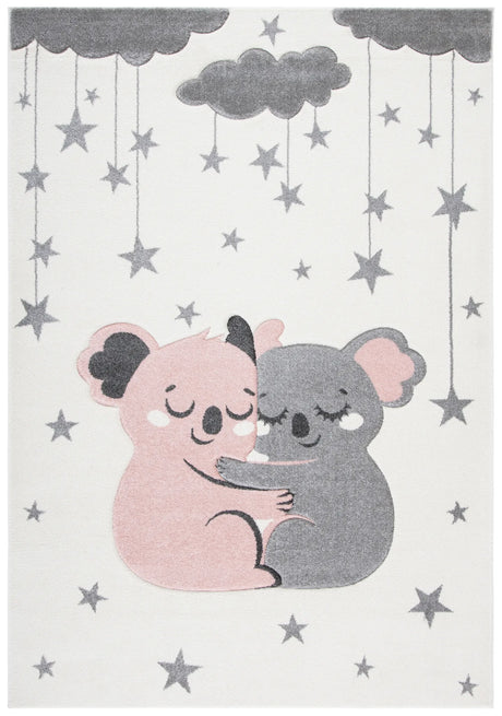 Safavieh Carousel Kids 100 4'-0" x 6'-0" Rug in Ivory / Pink