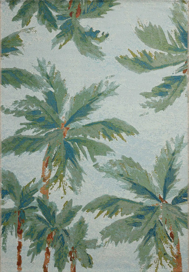 Loloi Botanical BOT-04 Sky / Green Rug - main flat