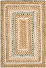 Safavieh Braided 2'-0" x 3'-0" Rug in Tan / Multi
