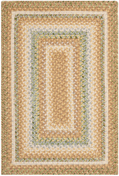 Safavieh Braided 2'-0" x 3'-0" Rug in Tan / Multi