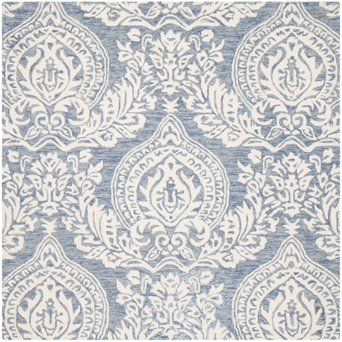 Safavieh Micro-Loop 5'-0" x 5'-0" Rug in Blue / Ivory