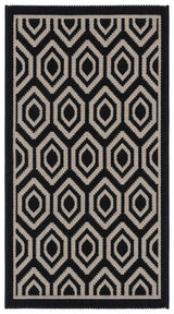 Safavieh Courtyard 2'-0" x 3'-7" Rug in Black / Beige
