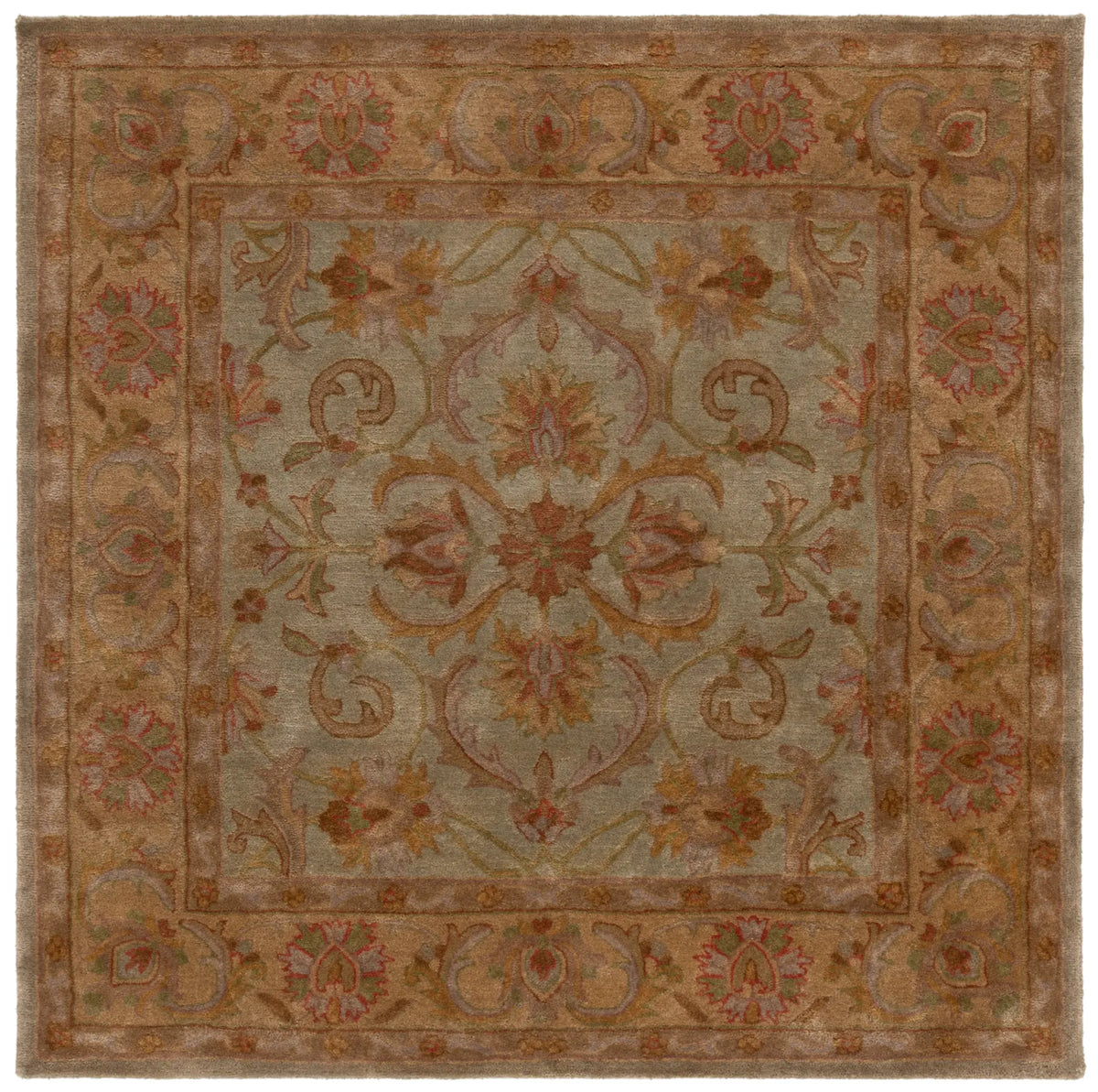 Safavieh Heritage 6'-0" x 6'-0" Rug in Green / Gold