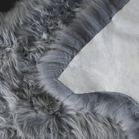 Safavieh Sheep Skin 2'-0" x 3'-0" Rug in Steel Blue