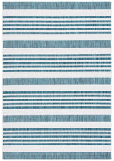 Safavieh Courtyard 4'-0" x 5'-7" Rug in Ivory / Teal