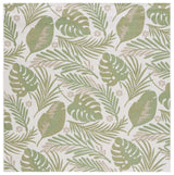 Safavieh Courtyard 6'-7" x 6'-7" Rug in Ivory / Green