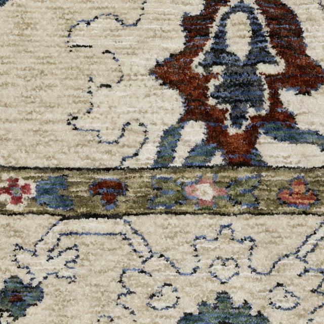 Oriental Weavers Sphinx HASTINGS HA01W Ivory Floral Rugs - room scene 2