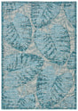 Safavieh Courtyard 4'-0" x 5'-7" Rug in Grey / Aqua