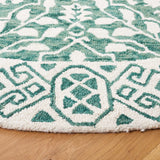 Safavieh Dip Dye 7'-0" x 7'-0" Rug in Dark Green / Ivory
