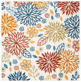 Safavieh Cabana 6'-7" x 6'-7" Rug in Creme / Red