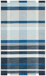 Safavieh Striped Kilim 4'-0" x 6'-0" Rug in Navy / Charcoal