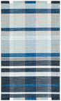 Safavieh Striped Kilim 4'-0" x 6'-0" Rug in Navy / Charcoal